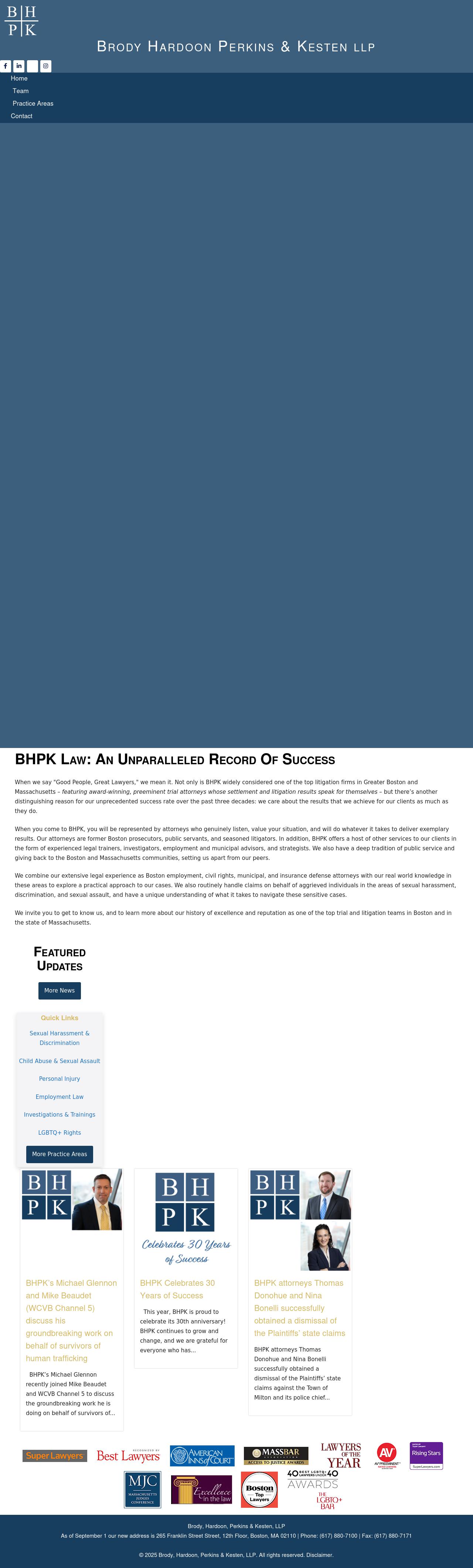 Brody Hardoon Perkins & Kesten, LLP - Boston MA Lawyers