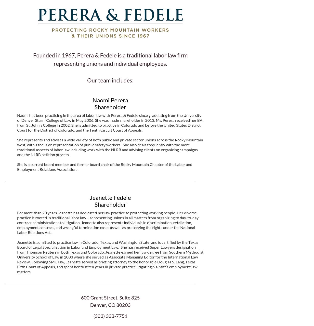 Buescher, Kelman, Perera & Turner, P.C. - Denver CO Lawyers