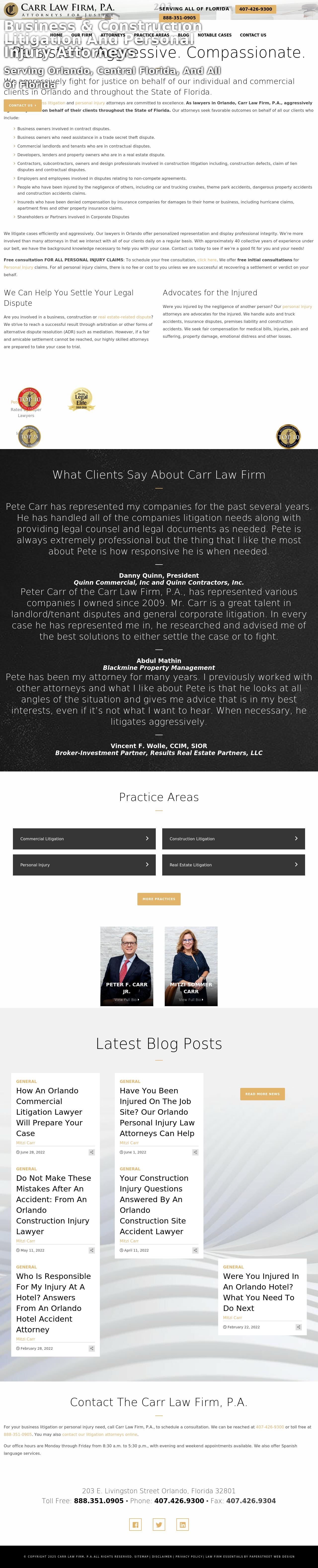 Carr Law Firm, P.A. - Orlando FL Lawyers