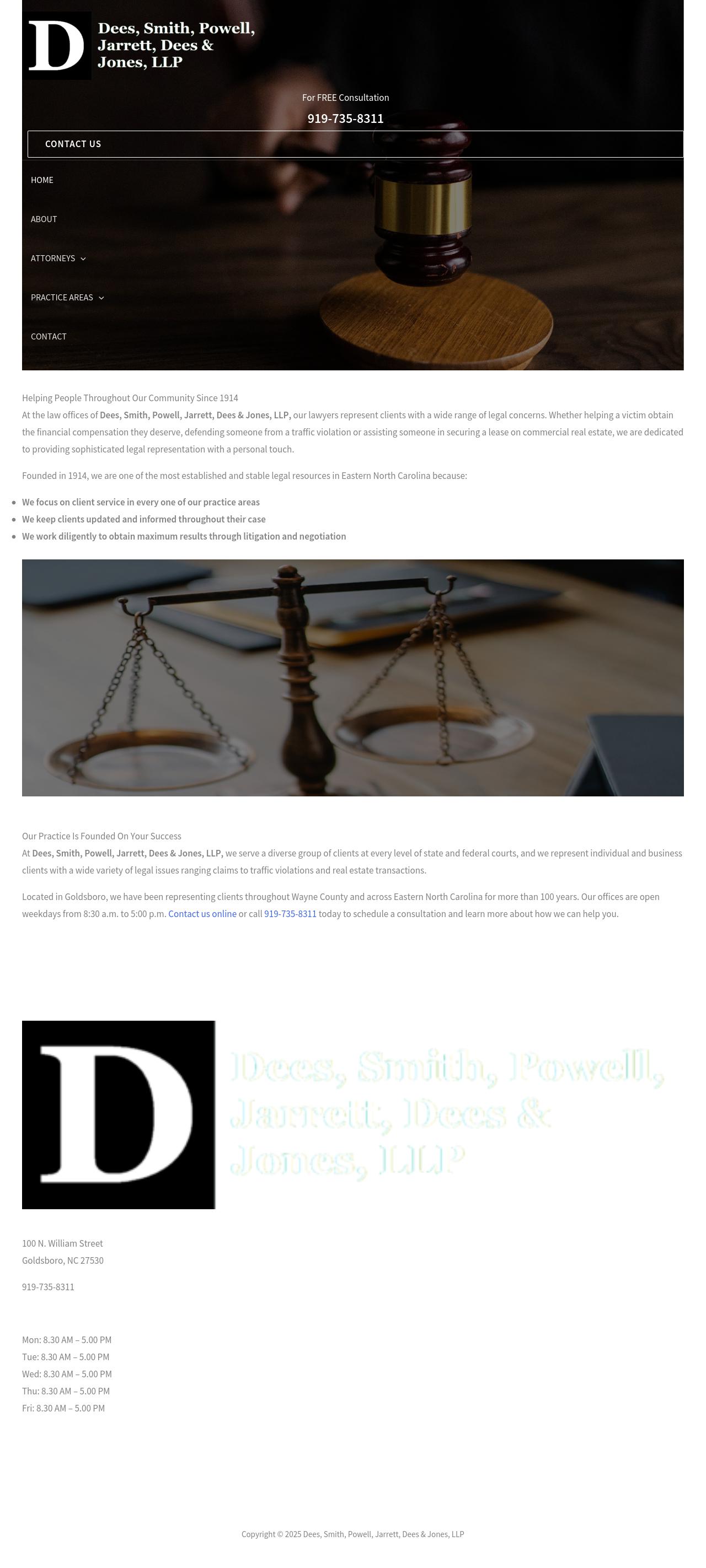 Dees, Smith, Powell, Jarrett, Dees & Jones, LLP - Goldsboro NC Lawyers
