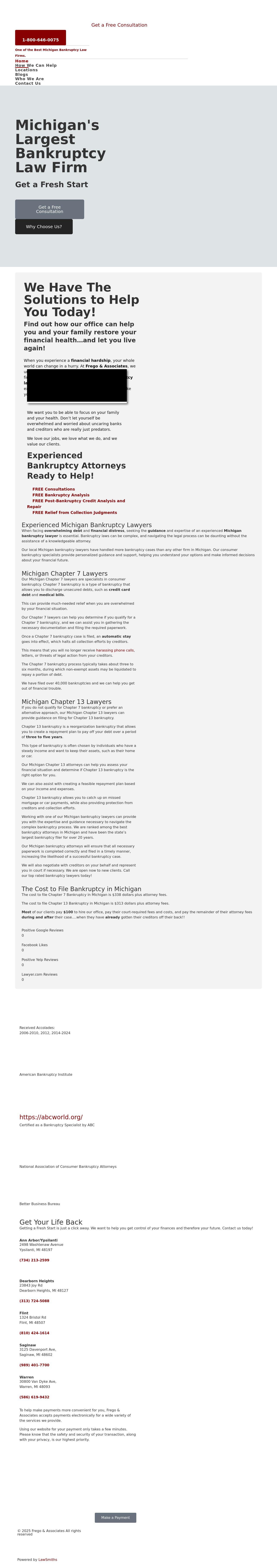 Frego & Associates-The Bankruptcy Law Office, P.L.C. - Dearborn Heights MI Lawyers