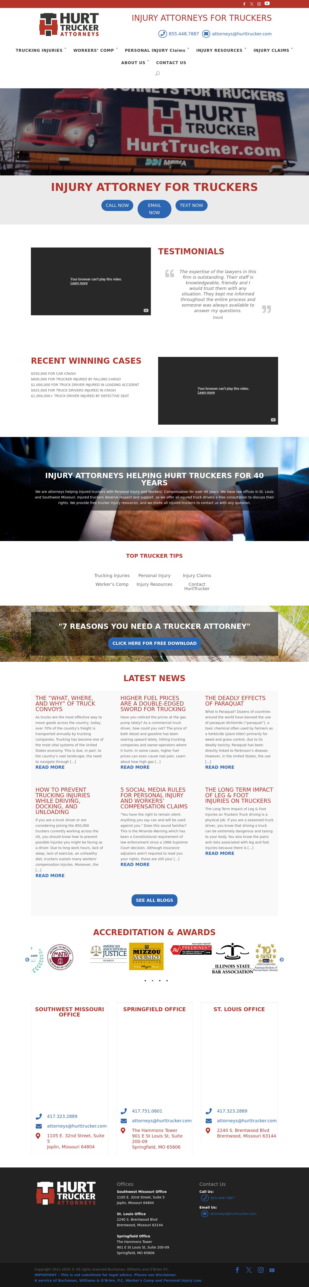 Hurt Trucker Attorneys - Joplin MO Lawyers