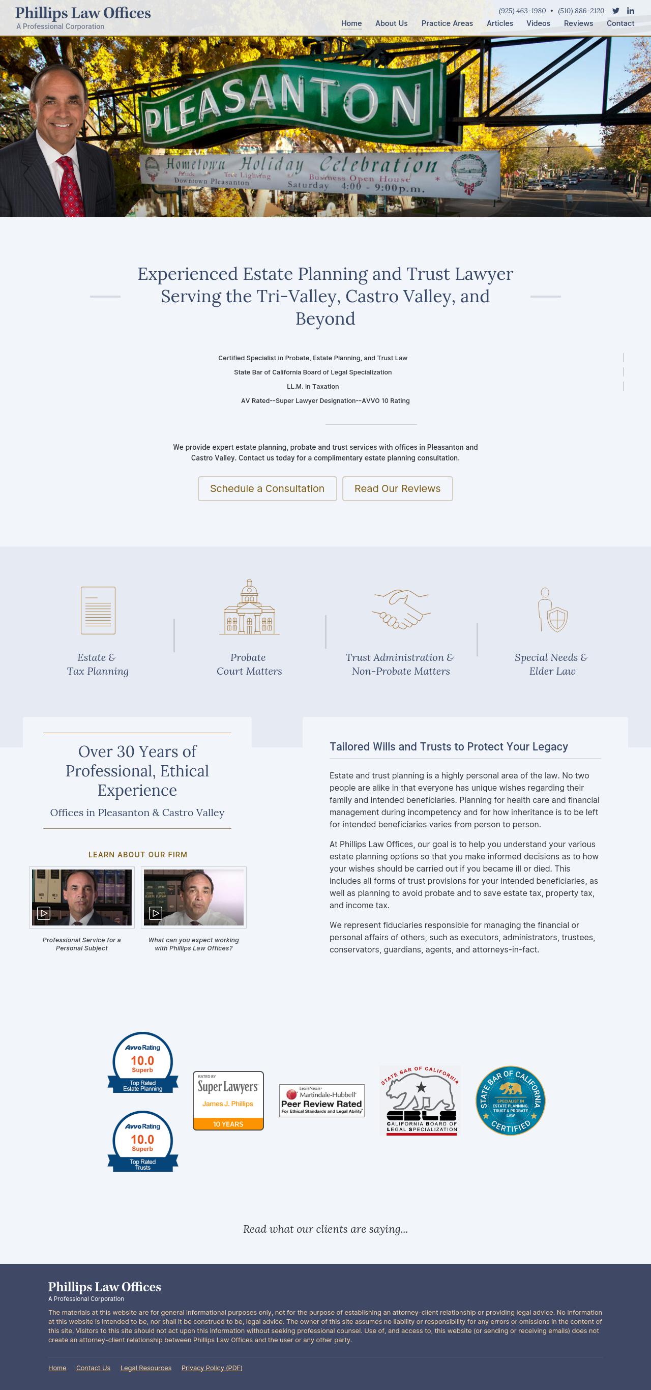 James J. Phillips - Pleasanton CA Lawyers