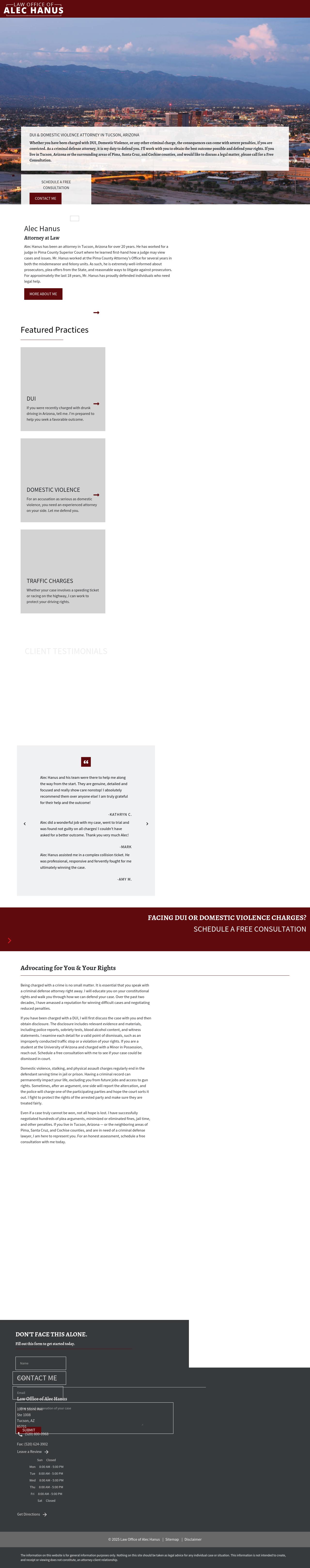 Law Office of Alec Hanus - Tucson AZ Lawyers