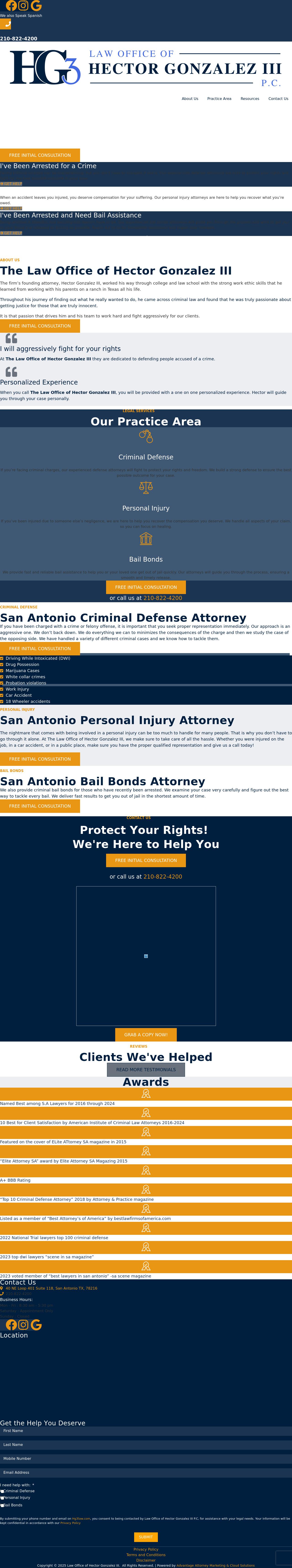 Law Office of Hector Gonzalez III, P.C. - San Antonio TX Lawyers