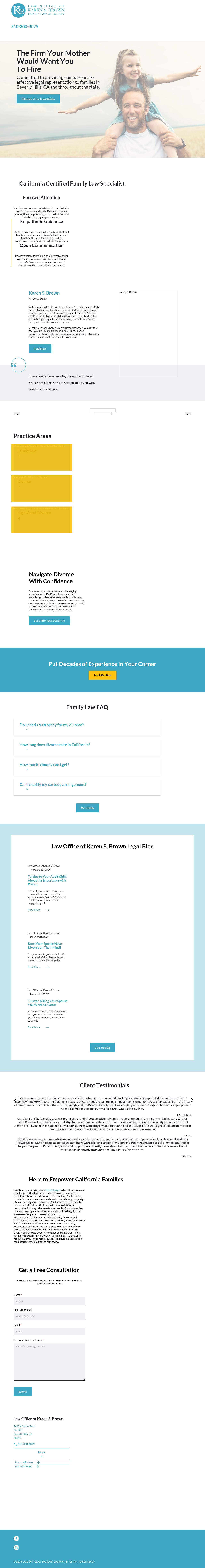 Law Office of Karen S. Brown, CFLS - Los Angeles CA Lawyers