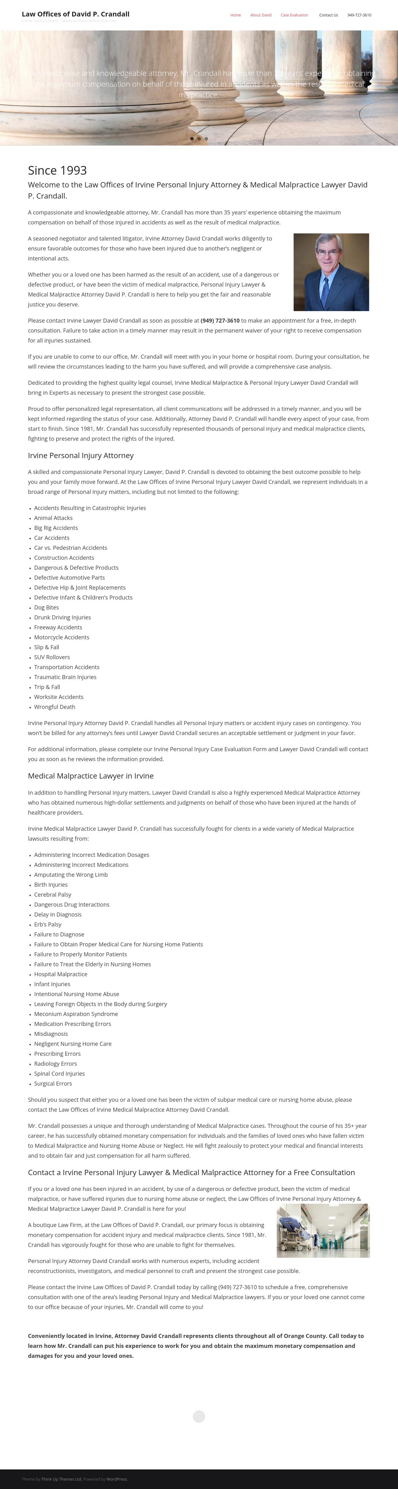 Law Offices of David P. Crandall - Laguna Hills CA Lawyers