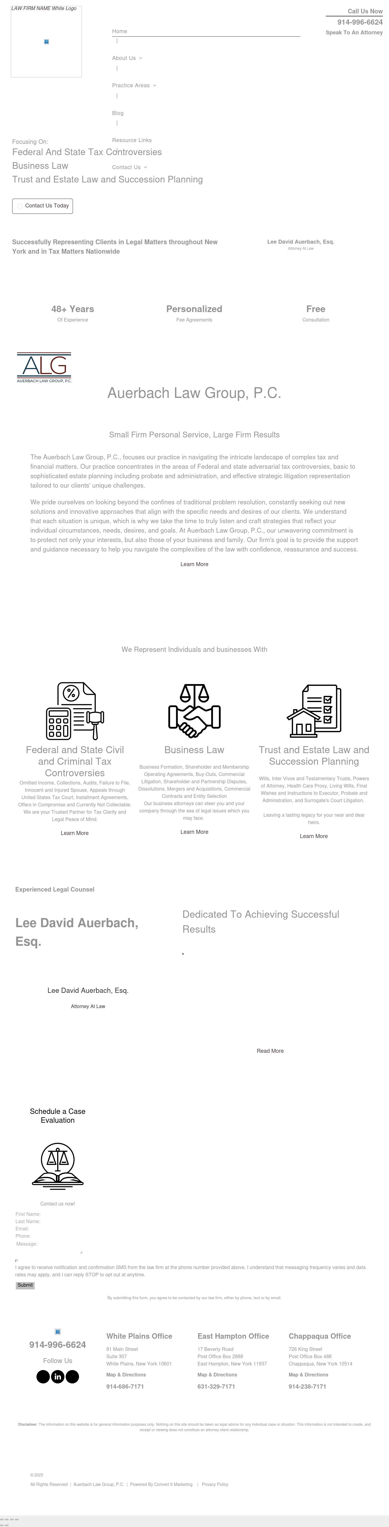 Law Offices of Lee David Auerbach, P.C. - Chappaqua NY Lawyers