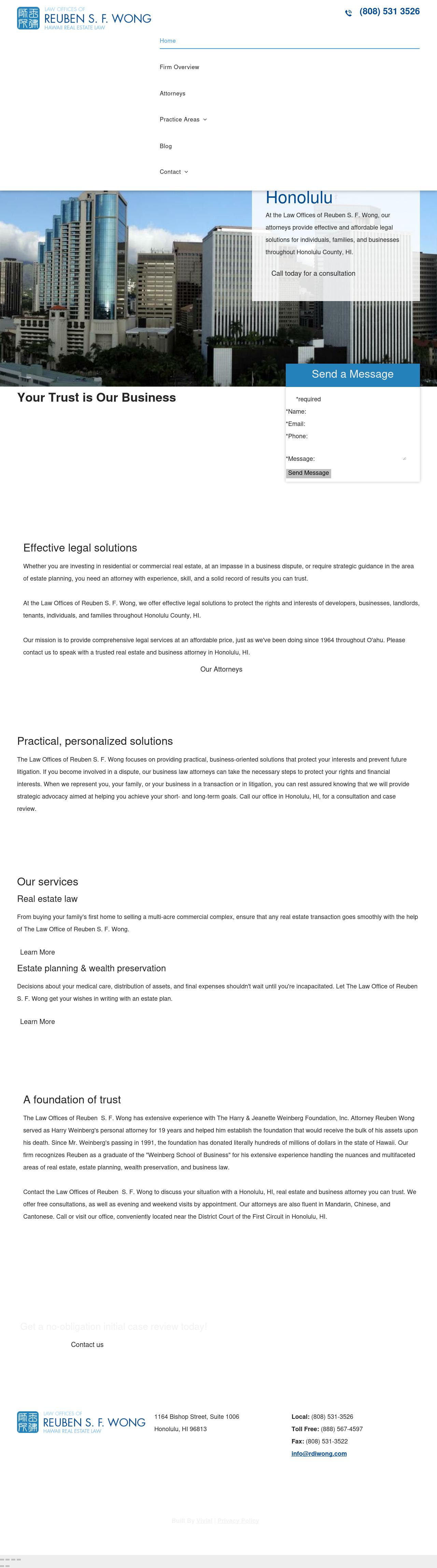 Law Offices Of Reuben S F Wong - Honolulu HI Lawyers