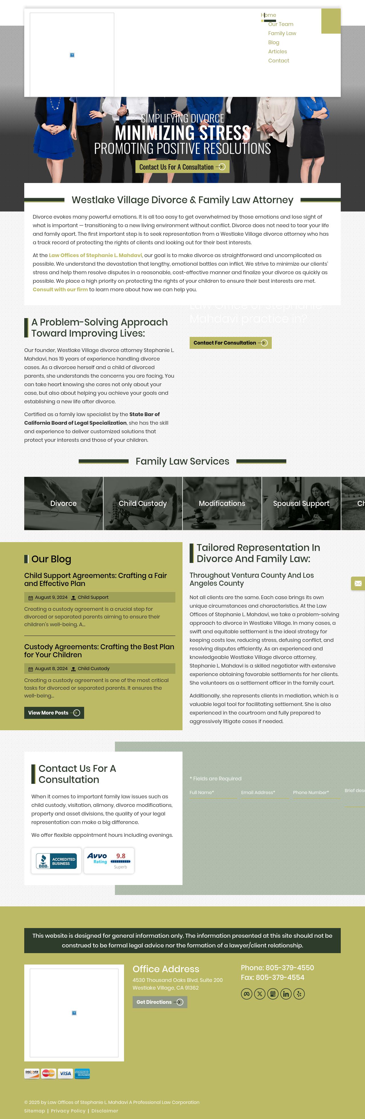 Law Offices of Stephanie L. Mahdavi A Professional Law Corporation - Westlake Village CA Lawyers