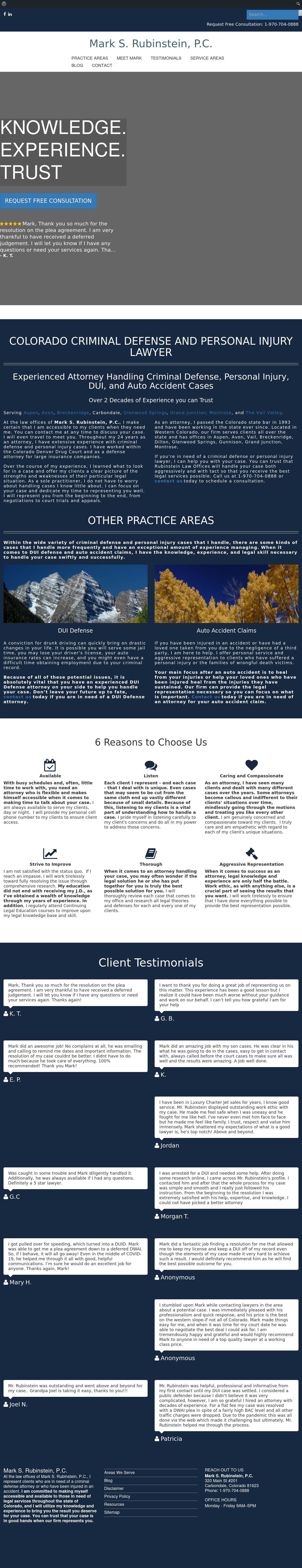 Mark S. Rubinstein, P.C. - Aspen CO Lawyers