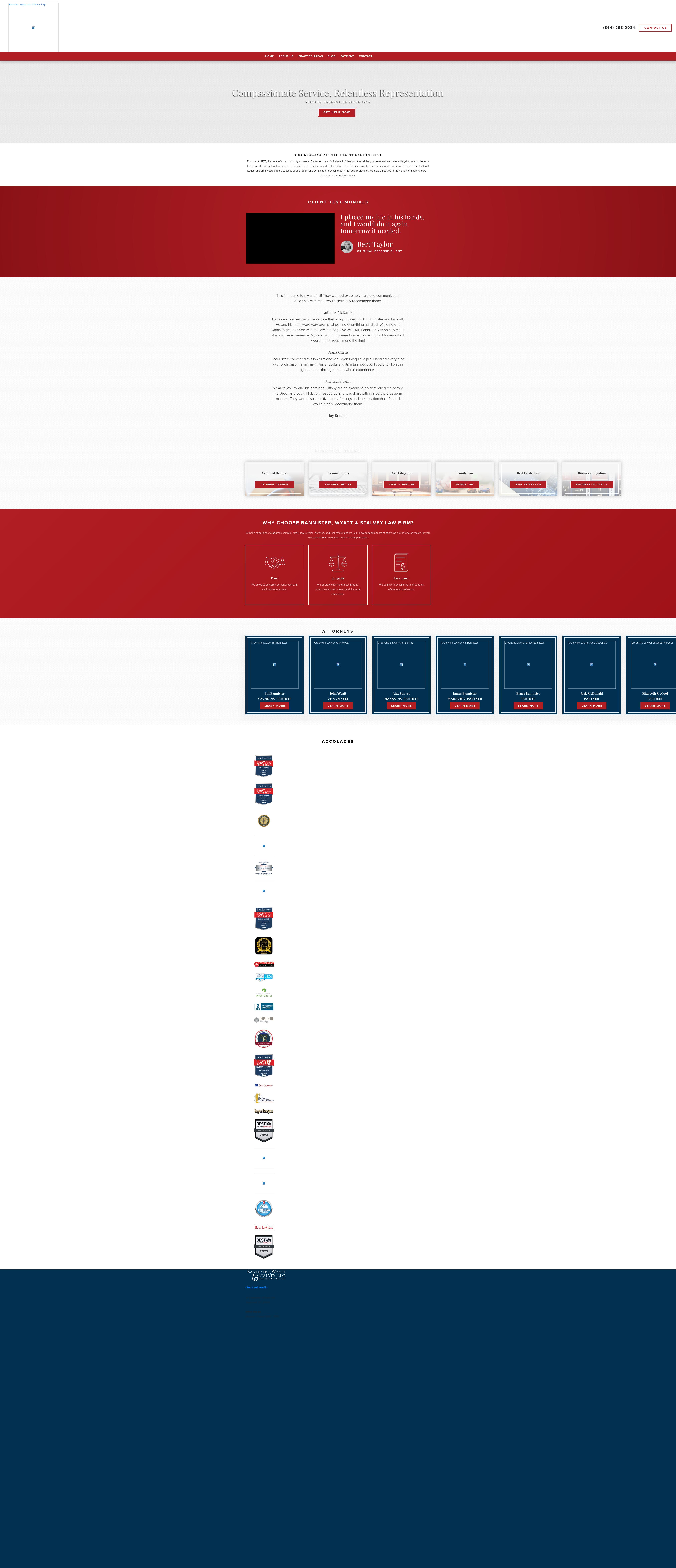 Bannister, Wyatt & Stalvey, LLC - Greenville SC Lawyers