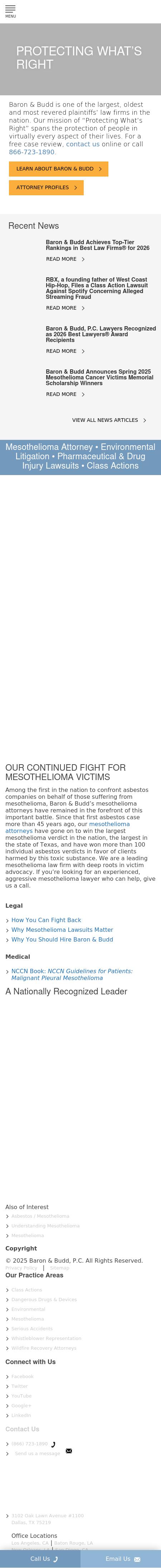 Baron & Budd, P.C. - Austin TX Lawyers