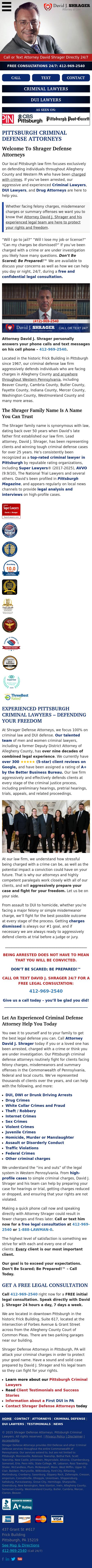 David J. Shrager - Pittsburgh PA Lawyers