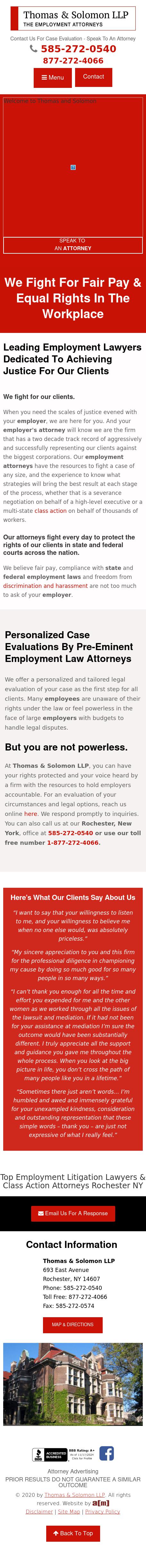 Thomas & Solomon LLP - Rochester NY Lawyers