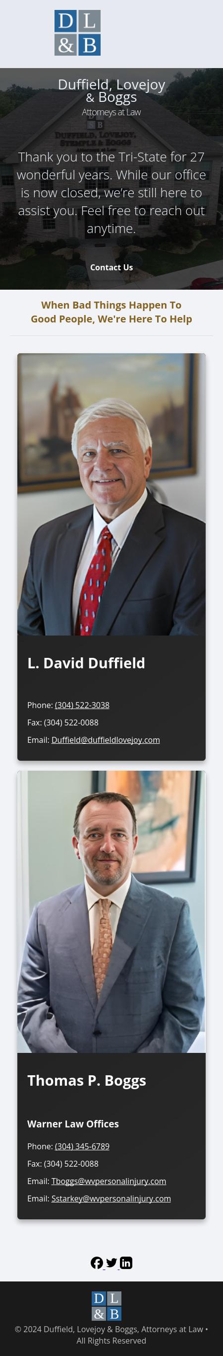 Duffield, Lovejoy, Stemple & Boggs, Attorneys at Law - Huntington WV Lawyers