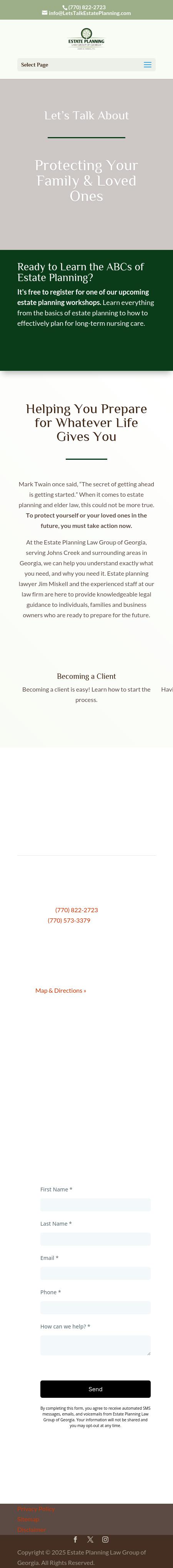 ESTATE PLANNING LAW GROUP OF GEORGIA, James M. Miskell P.C. - Lawrenceville GA Lawyers