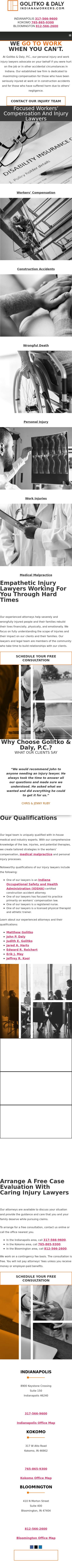 Golitko & Daly, P.C. - Indianapolis IN Lawyers