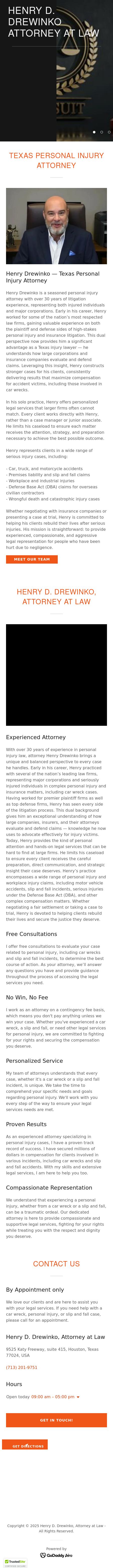 Henry D. Drewinko, Attorney at Law, PLLC - Houston TX Lawyers