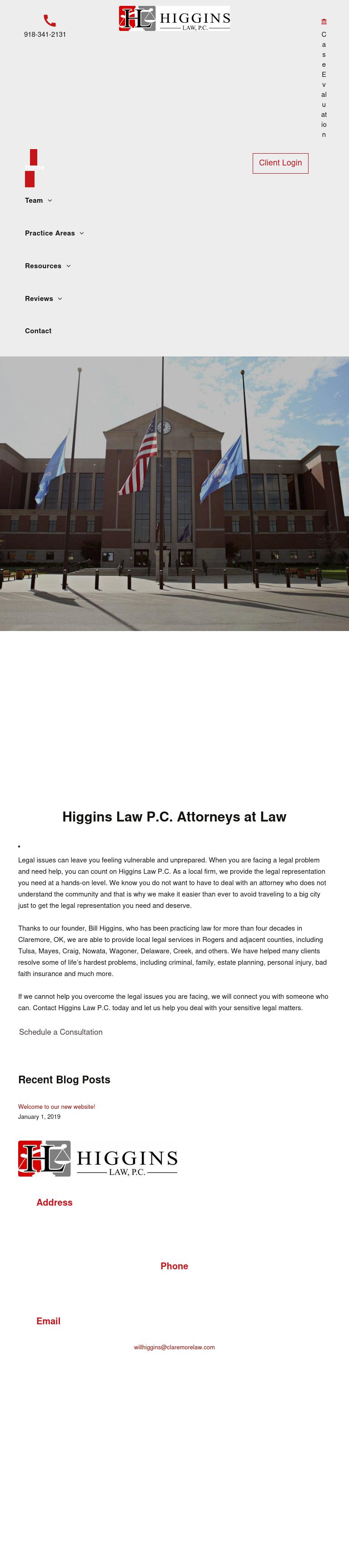 Higgins Law, P.C. - Claremore OK Lawyers