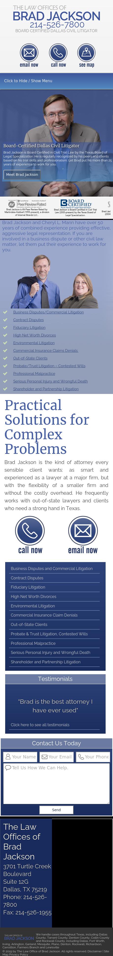 Law Offices of Brad Jackson - Dallas TX Lawyers