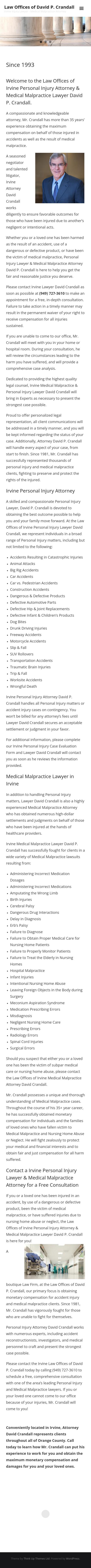 Law Offices of David P. Crandall - Laguna Hills CA Lawyers