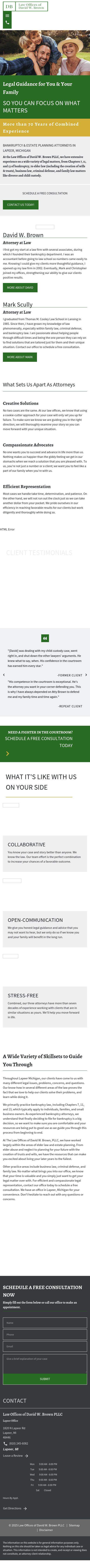 Law Offices of David W. Brown PLLC - Flint Township MI Lawyers