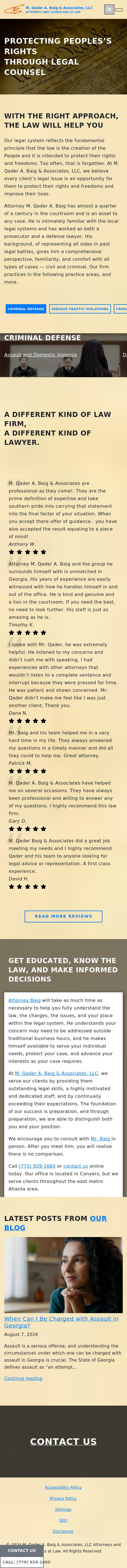 M. Qader A. Baig & Associates, LLC - Conyers GA Lawyers