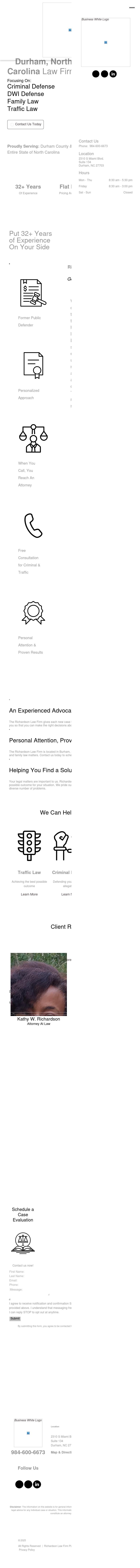 Richardson Law Firm, PLLC - Durham NC Lawyers