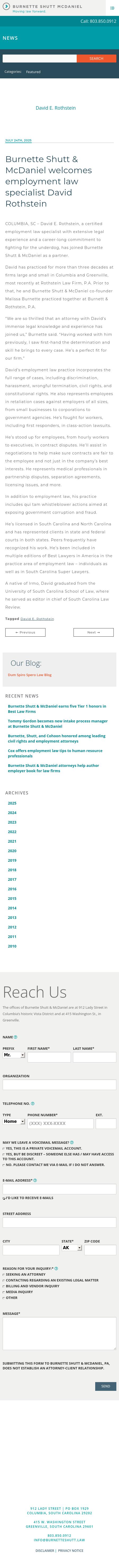 Rothstein Law Firm, PA - Greenville SC Lawyers