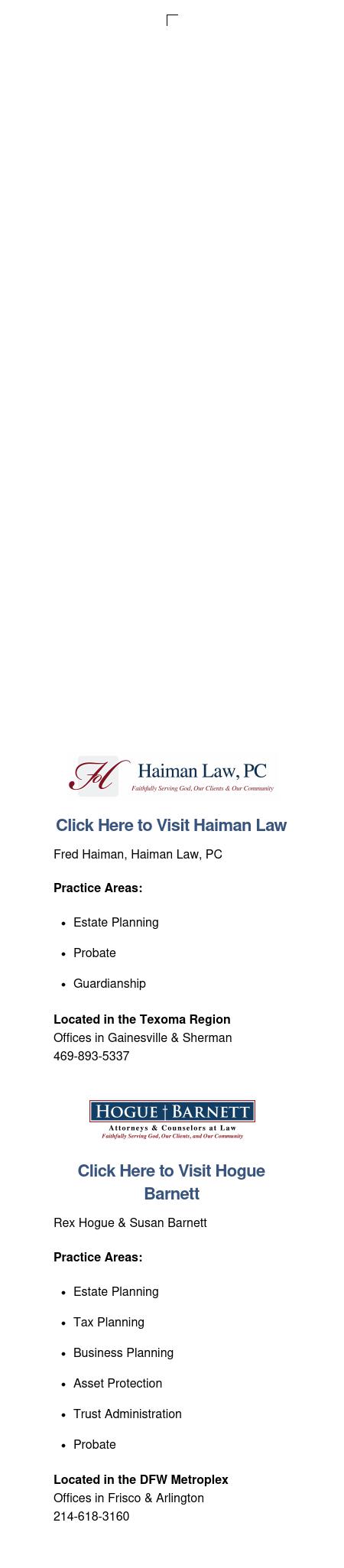 The Law Office of Rex L. Hogue, P.C. - Frisco TX Lawyers