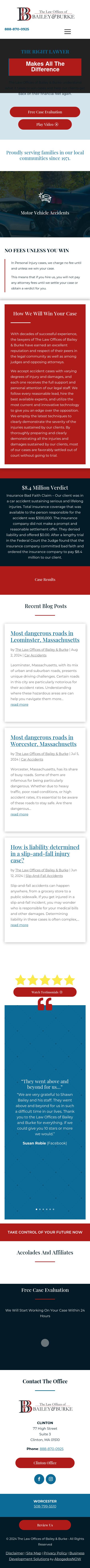 The Law Offices of Bailey & Burke - Clinton MA Lawyers