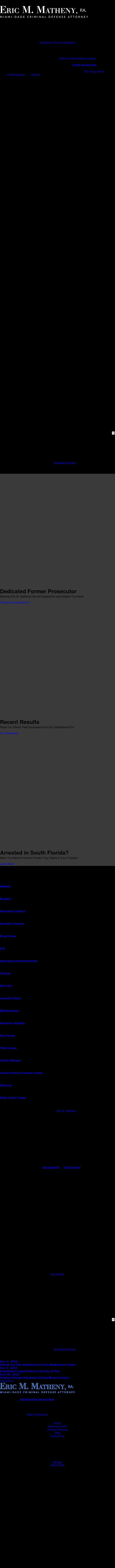 The Law Offices of Eric M. Matheny, P.A. - Miami Lakes FL Lawyers