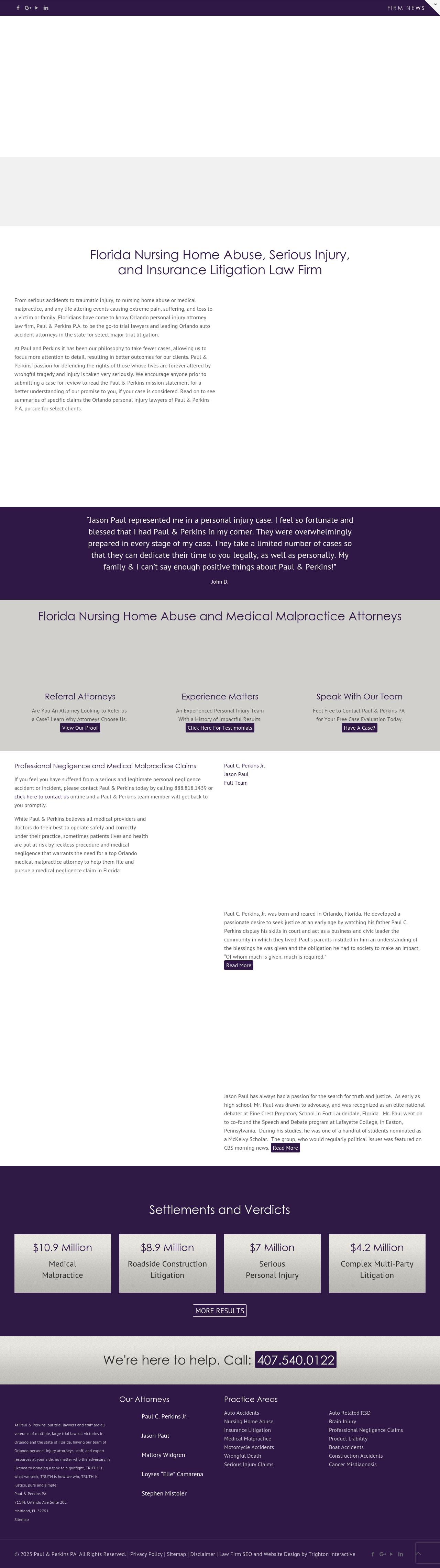 Paul & Perkins P.A. - Orlando FL Lawyers