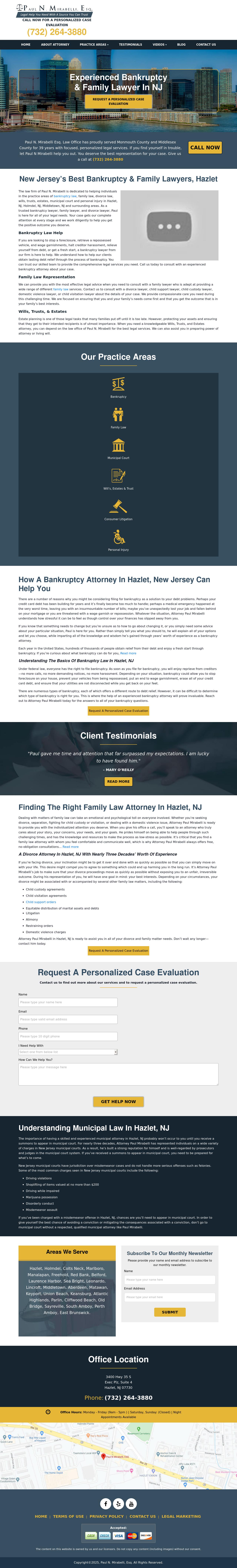 Paul N. Mirabelli, Esq. - Hazlet NJ Lawyers