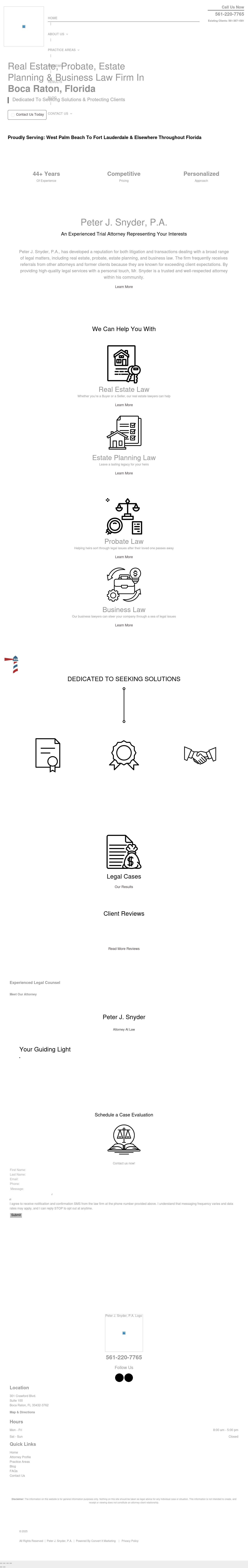 Peter J. Snyder - Boca Raton FL Lawyers