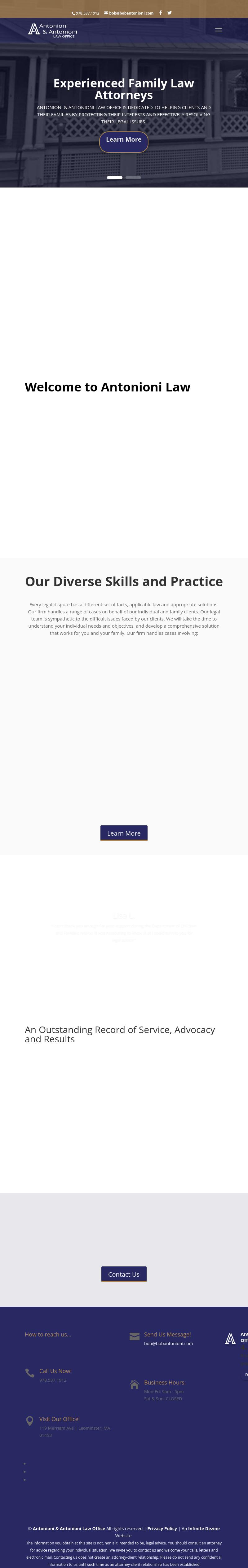 Antonioni & Antonioni Law Office - Leominster MA Lawyers