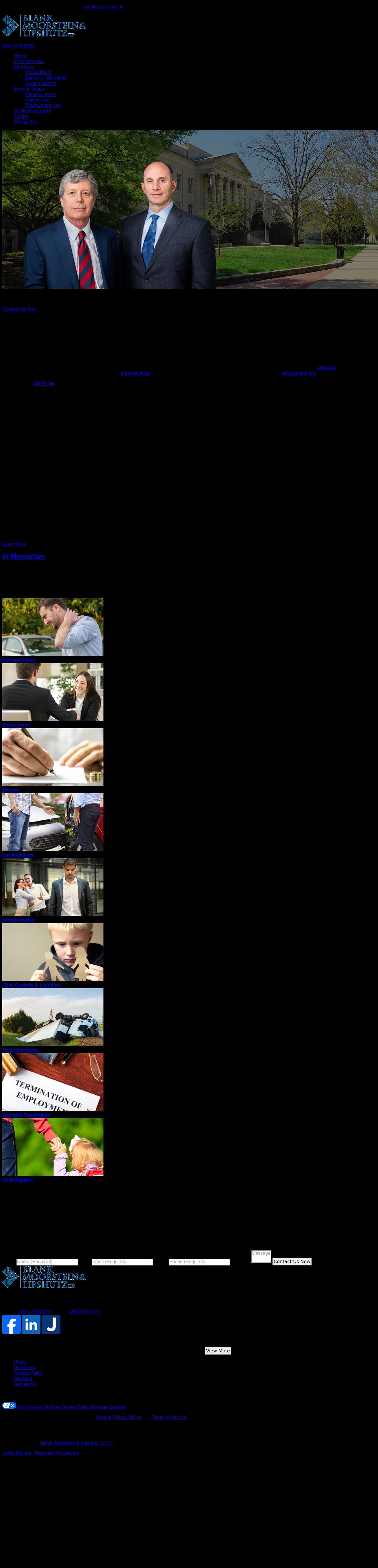 Blank, Moorstein & Lipshutz L.L.P. - Rockville MD Lawyers