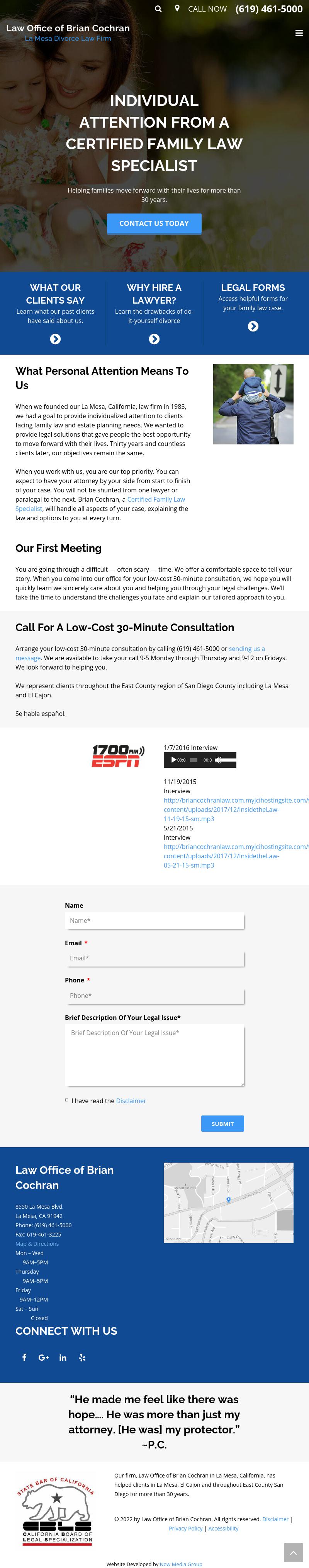 Brian Cochran Law Office - La Mesa CA Lawyers