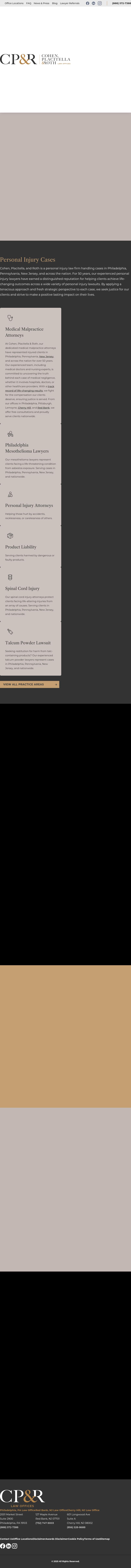 Cohen, Placitella & Roth, PC - Red Bank NJ Lawyers