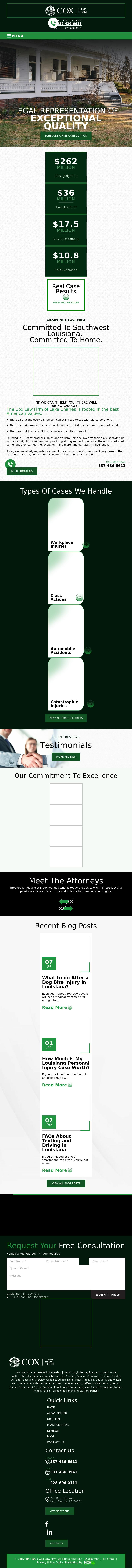 Cox, Cox, Filo, Camel & Wilson L.L.C. - Lake Charles LA Lawyers