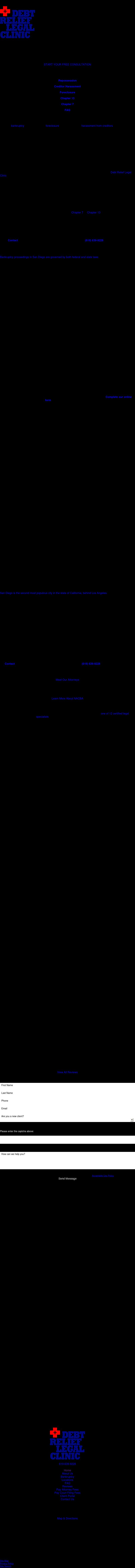 Debt Relief Legal Clinic - San Diego CA Lawyers