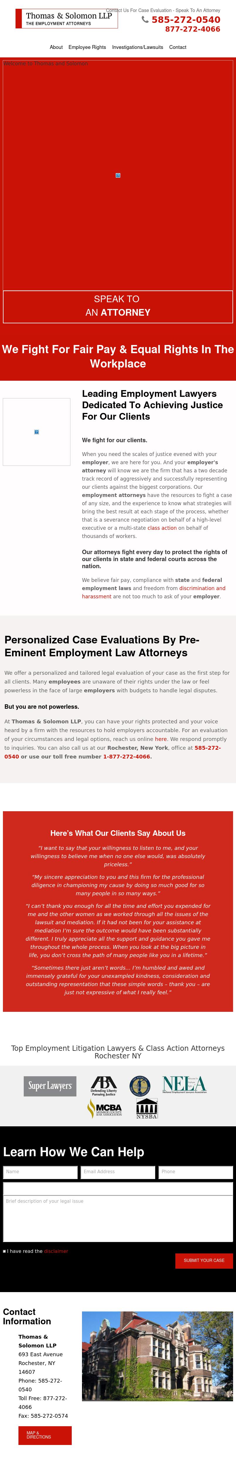 Thomas & Solomon LLP - Rochester NY Lawyers