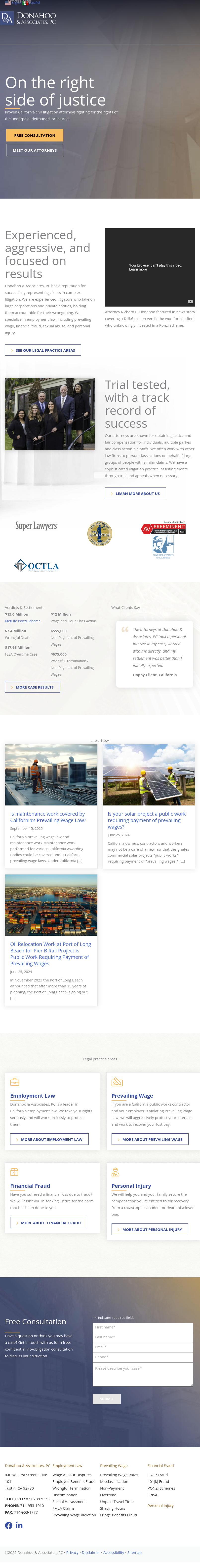 Donahoo & Associates - Tustin CA Lawyers