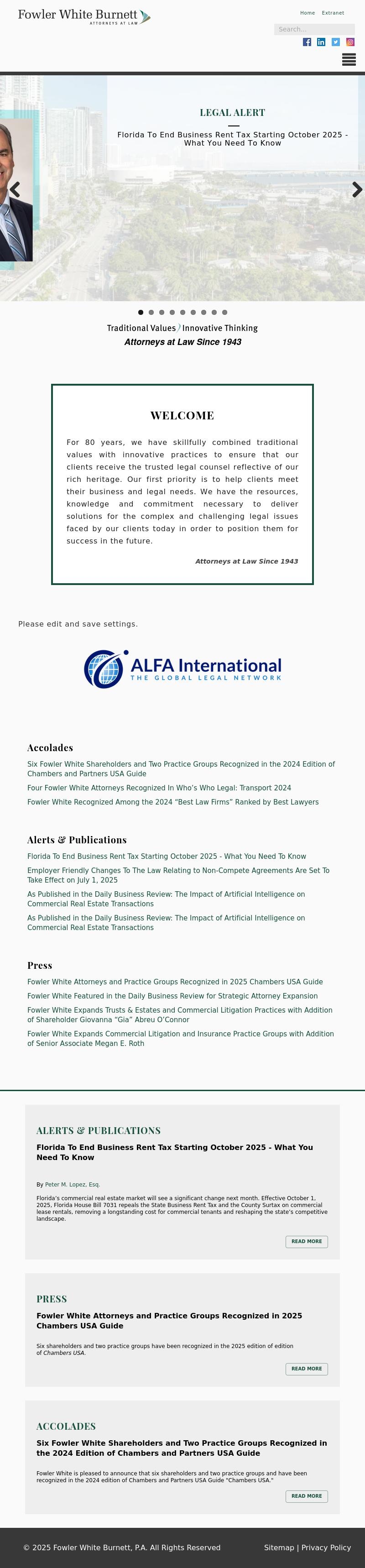 Fowler White Burnett, P.A. - Miami FL Lawyers