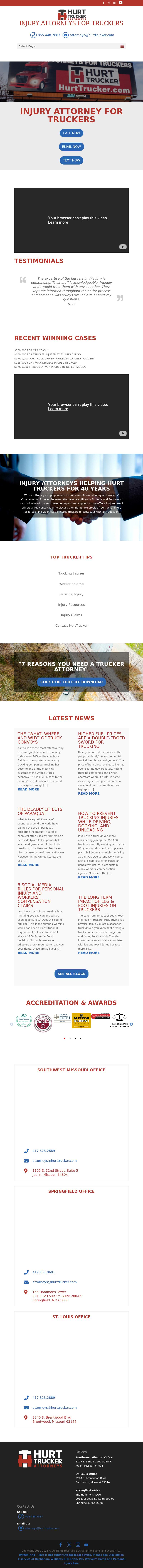 Hurt Trucker Attorneys - Joplin MO Lawyers