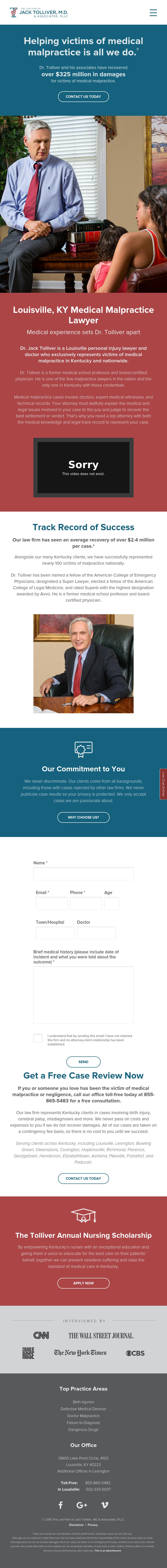 Law Firm of Jack Tolliver MD & Associates, PLLC - Louisville KY Lawyers