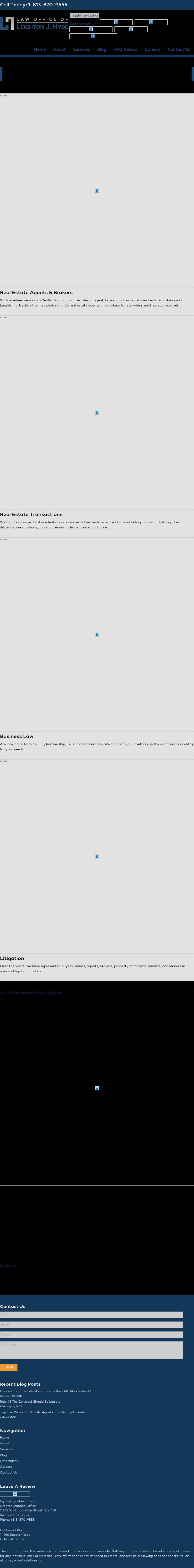 Law Office of Leighton J. Hyde - Riverview FL Lawyers