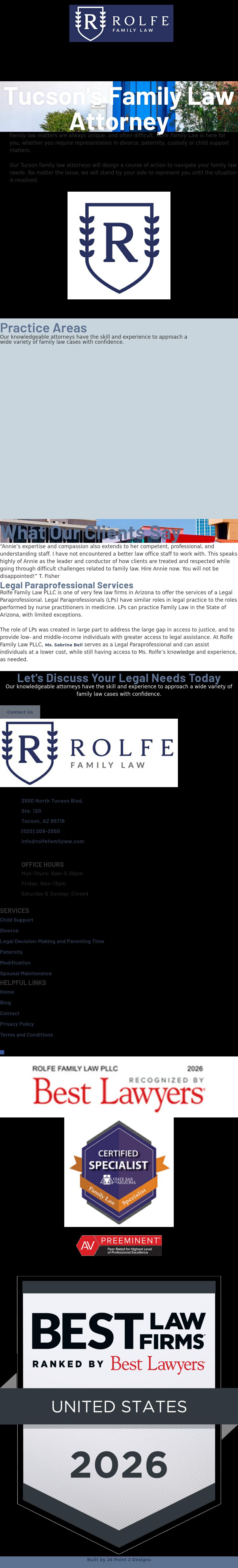 Law Offices of Annie M. Rolfe - Tucson AZ Lawyers
