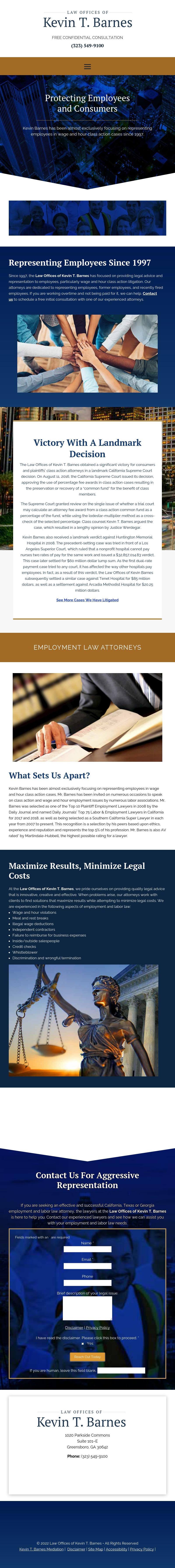 Law Offices of Kevin T. Barnes - Los Angeles CA Lawyers